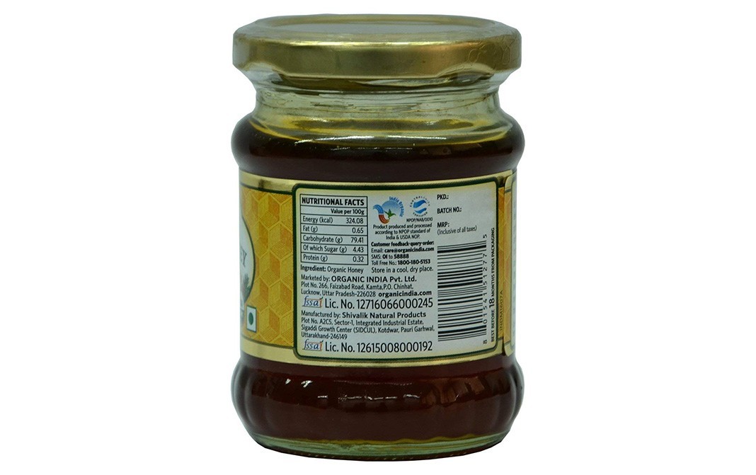 Organic India Organic Honey Wild Forest   Glass Jar  250 grams